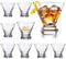 Mfacoy Lot de 9 verres à martini en cristal soufflés à la main sans pied pour bar, Martini, Cosmopolitan, Manhattan, Gimlet, Pisco Sour Brandy