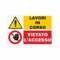 NEW CARTELLO SEGNALETICO - Lavori in Corso vietato l'accesso - Adesivo Extra Resistente, Pannello in Forex, Pannello In Alluminio (PANNELLO IN ALLUMINIO 20X31 CM)