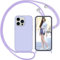 Nupcknn Liquid Silikon Handykette Hülle für iPhone 14 Pro Hülle Necklace(abnehmbar) Hülle mit Kordel zum Umhängen Handy Schutzhülle mit Band(Lila,6.1)