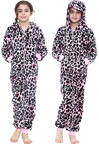A2Z 4 Kids Animal Onesie for Kids Girls Boys Super Soft Costume Onesie - E.S 154 Baby Pink 5-6