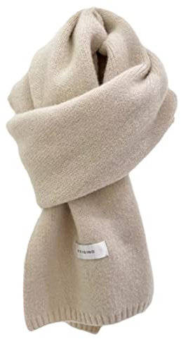 Sciarpa lavorata a maglia da donna, scialle in cashmere spesso, morbida, calda, girocollo, tinta unita, classica, sciarpa in lana, unisex, sciarpa a maglia, per inverno, autunno, meraviglioso regalo