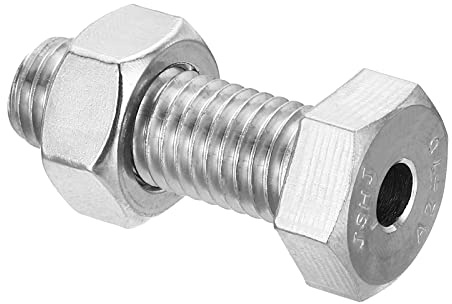 PATIKIL Vis hexagonales extérieures creuses M14 x 40 mm, 1 lot de vis cylindriques à filetage à douille pour lampe avec écrou en acier inoxydable 304