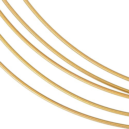 BENECREAT Filo di titanio placcato oro, 18 calda/1 mm, 2 m, tondo in acciaio al titanio per la creazione di gioielli