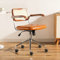 Home Bürostuhl, Pu-leder Gepolsterter Schreibtischstuhl, Verstellbarer Drehbarer Computerstuhl mit Rattan-mittelrückenstütze, Ergonomischer Retro Arbeitsstuhl (45x46x54cm(18x18x21inch), Yellow)