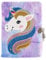 BJBJJIU Unicorn Secret Diary for Girls, Secret Diary with Lock for Girls, Unicorn Plush Notebook, Unicorn Lockable Diary for Girls, Unicorn Stationery Set for Girls, Pink Secret Diary Journal