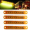 Semi -LKW -Leuchten Bernstein -LED -Anhängermarker Leuchten 24 V Stalk Marker Leuchte LED -Marker -Leuchten für LKW -Auto -Bus -Anhänger Van Caravan Boat, Taxi Marker, RV -Marker Licht 4 Stcs