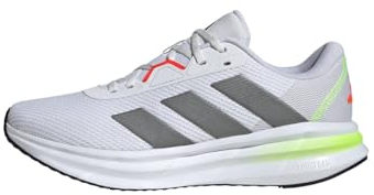 adidas Uomo Galaxy 7 Running Shoes, Cloud White/Iron Metallic/Lemon, 42 EU
