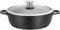 Generico Pentola casseruola in Alluminio con Coperchio in Vetro da 36-40 cm - Rivestimento Antiaderente per Una Cottura Senza Grassi Adatto Tutti Piani di Cottura