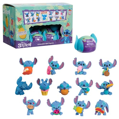 Disney Stitch Feed Me Series Capsule Collectible Mini Figures, Kids Toys for Ages 3 Up by Just Play