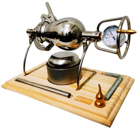 SOYPAX Máquina de Hacer Palomitas de maíz de Alta presión,Máquina de Hacer Palomitas de maíz Manual,Mini cañón de Palomitas de Acero Inoxidable,520ml