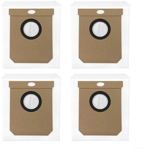 URPIZY Bolsas de repuesto para aspiradora Cecotec para Conga 2299 Ultra 2499 7490 8290 X-Treme Robot Partes de aspiradora, bolsas de polvo de gran capacidad (4 piezas)