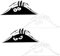 Peeking Monster Scary Eyes Autoaufkleber, 4 Stück Cartoon Lustige Peeking Monster aus Vinyl, Wasserdichter Autoaufkleber, für Autofenster Stoßstange Laptop Motorrad, Weiß, Schwarz
