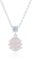 Equilibrium Gem Stone Silver Plated Coiled Necklace - Rose Quartz, Amethyst or Amazonite Crystals (Rose Quartz)