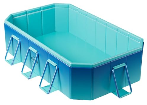 Faltbarer Swimmingpool – faltbarer, nicht aufblasbarer Kinderpool | Tragbarer PVC-Hartschalen-Schwimmbad | Outdoor-Hinterhof-Kinderpool für Kinder und Erwachsene