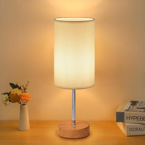 Five liters Rechargeable Cordless Table Lamp Dimmable｜5000mAh LED Battery Powered Lamps with Brightness Memory (2700K), Portable Bedside Light, Small Touch Control Lamp for Bedroom/Living Room-Wood