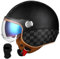 Beyswage 3/4 Retro Helm Motorrad Jethelm Motorradhelm Rollerhelm Mit Doppelbrille Herausnehmbares Futter Chopper Helm Mit ECE Zulassung Motorradhelm Halbschale Für Erwachsener Herren Damen