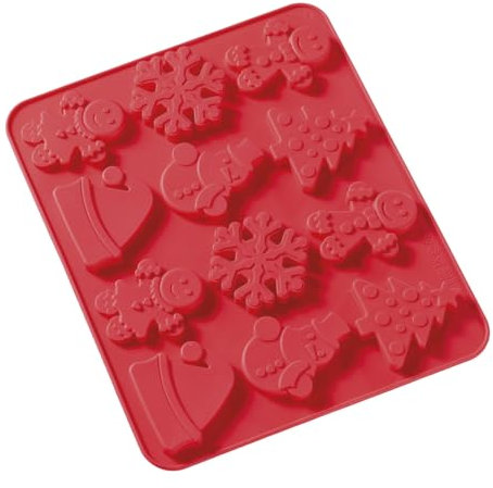 efco creative GmbH Silikonform, Weihnachtsmotive, 23,8x20 cm 12fach
