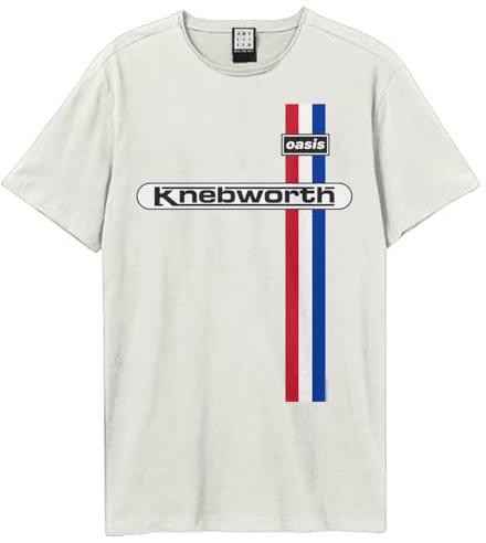 Amplified Unisex Adult Knebworth Oasis T-Shirt (L) (Vintage White)