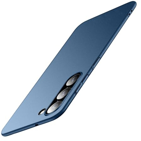 Galful Ultra Dünne Handyhülle für Samsung Galaxy S25 Hülle Matte Hart PC Hardcase Samsung Galaxy S25 Slim Case Ultraleicht Kratzfest rutschfest Schutzhülle Mattierte Textur Bumper Cover-Grau Blau