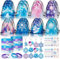 Frozen Set di Accessori per Festa Principessa Borse con Coulisse Braccialetti in Silicone a Fiocco di Neve Portachiavi Adesivi per Tatuaggi Perfetto per Compleanni Party di Principesse
