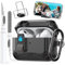 Compatible with Airpods Pro 2/1 Gen Case Cover Lock Clip with Phone Stand (2019/2022/2023), Rugged Case for Airpod Pro 2nd/1st Generation Shockproof Protective Skin for Apple iPod Pro, Black