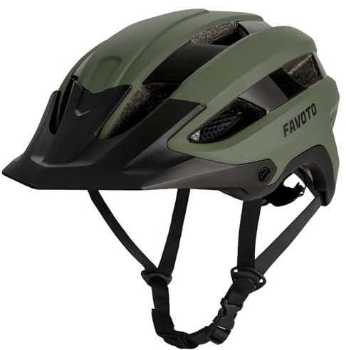 Favoto Mountain Bike Helmet for Adult with Detachable Visor
