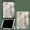 Custodia per iPad 10,2 Pollici, 2021/2020/2019, 9/8/7 Generazione, Ultra Sottile Leggero Smart Cover Tri-fold Supporto Cover Auto Svegliati/Sonno Magnolia 3D Floreale-Argento