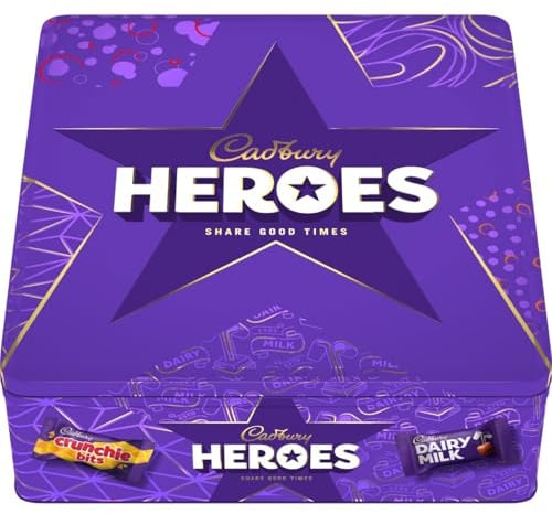 Cadbury Heroes Tin, Filled with Your Festive Chocolate Favourites, Perfect for Sharing, 700 g (Pack of 1)