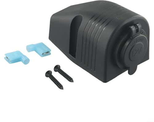 12V 24V KFZ Steckdose mit Überhitzungs- und Kurzschlussschutz, montierbar auf Armaturenbrett oder flachen Oberflächen für Autos, Boote, Motorräder und Aufsitzmäher