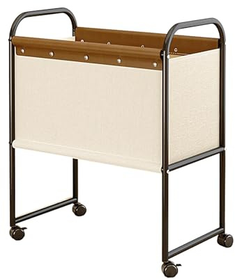 360° rollbarer Wäschekorb mit Griff, Karbonstahl, Oxford-Stoffkorb, ideal für Schlafzimmer, Wohnzimmer, Waschküche, Badezimmer, Aufbewahrungslösungen