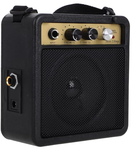 GARVALON 5w with Sturdy Plastic and Metal Construction Mini Bass Amp Compact and Portable Electric Guitar Amplifier for Practice and Small Performances