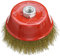 Silverline 868900 Brosse boisseau acier laitonné ondulé 125 mm