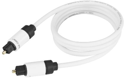 Real Cable OPT-1/1M50 Câble Optique/Numérique Double Blindage 1.5 m Blanc