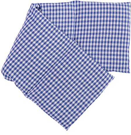 4-Kammer Kirschkernkissen 20x60cm groß - blau-weiß - Wärmekissen & Kältekissen - Körnerkissen