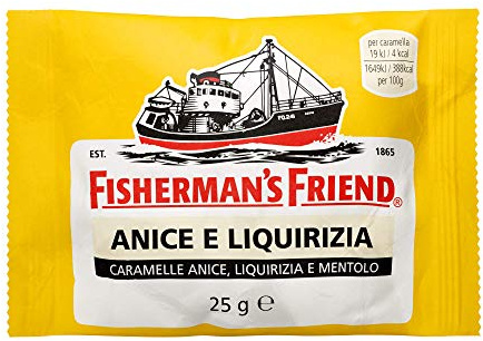 Fisherman's Anice Liquirizia Busta Gialla 10 pezzi - La caramella dolce ma fortissima in sole 4 calorie