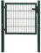 vidaXL Portillon 105x150 cm Acier Vert Portail Porte de Clôture de Jardin