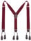 Kajeer Herren Schaltflächen Hosenträger Breit Elastisch - 35mm Y Form Längenverstellbar Hosenträgers (Weinrot)