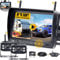 Wireless Reversing Camera Kit for Vans, HD 2 Rear View Cameras System, 7 inch DVR Waterproof Night Vision Car Reverse Camera for Caravan Motorhome Campervan Trailer Yakry Y28