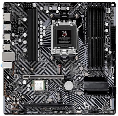 QWEOWW Scheda Madre del Computer Fit for ASRock AMD B650 Micro ATX for CPU AM5 AMD Ryzen 7600X 7700X 7800X3D DDR5 Wi-Fi 6E M.2 6% di Sconto