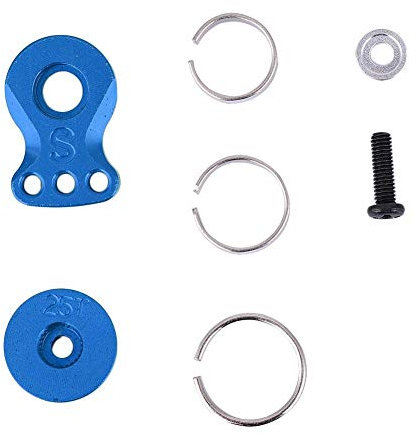 Tbest Buffer Metal Steel Ring, 25T Lenkservo Horn Arm Gear Arm 1/10 1/8 RC Fahrzeugzubehör S Modell(N10220NB Blau) Automodell Spielzeug