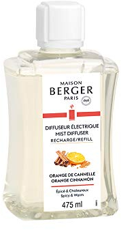 MAISON BERGER Genüssliches Orange-Zimt Aroma 6456 Nachfüllflasche für Elektrodiffusor 475 ml