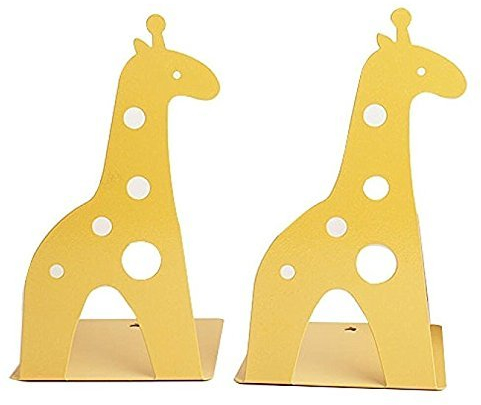 PULABO Cartoon Giraffe Buchstützen, Kunst Buchstützen rutschfeste einfache Buchstützen gelb praktisch und beliebt Es klappt
