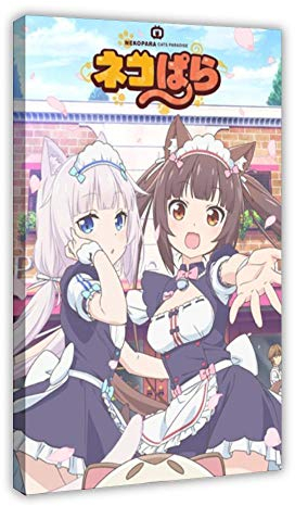 Anime-Poster Nekopara auf Leinwand, Wandkunst, Dekor, Bild, Gemälde für Wohnzimmer, Schlafzimmer, Dekoration, 40 x 60 cm, Rahmen, Anime-Poster Nekopara1