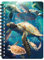 3D LiveLife Jotter - Meeresschildkröten von Deluxebase. Linsenförmiges 3D Schildkröte A6 Spiral-Notizbuch. Ein liniertes Notizbuch mit Kunstwerken lizenziert vom bekannten Künstler David Penfound