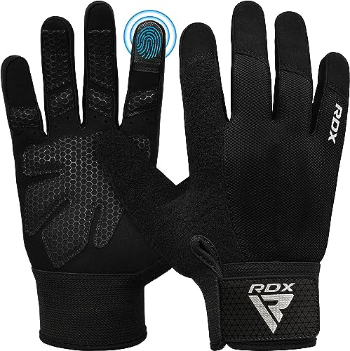 RDX Gants De Musculation Gant Fitness Gymnastique Sport Anti-Dérapant, Protection Paume Adhérence Entrainement Halterophilie Rembourrée Antidérapant Respirant à Écran Tactile Équipement Gym à Domicile
