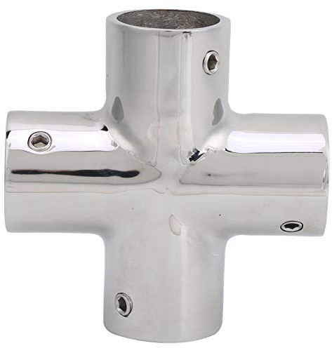 Kreuz Pipe Fitting Edelstahl Rohrfittings 4 Wege Splitter Stumpf Geschweißtes Rohr Verbinder Boot Rohr Splitter Zubehör(22mm)