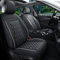 Vankerful Car Seat Covers Front Pair,Universal Fit For Most Cars,SUV,Sedans and Pick-up Trucks,Automotive Faux Leather Vehicle Cushion Covers(Front Pair,Black/White)