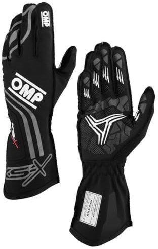 Ompracing Omp Kart Ks-X FIA 8877-2022 Handschuhe, Schwarz, Größe XXS