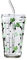 ZRSWV Gobelet en verre avec paille et couvercle, motif dessin animé, réutilisable, durable pour boissons froides, soda, thé