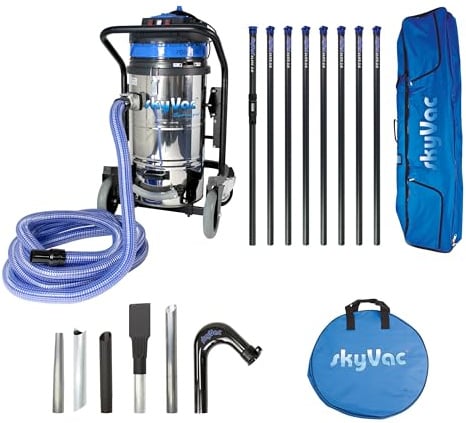 SkyVac Industrial 85 With Elite High Reach Poles - For Exterior Cleaning. 8 Pole Package. Heights Up To 12M / 40FT. 240V.